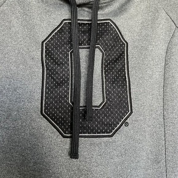 VARSITY preppy hoodie Pullover Sweatshirt SMALL grey number 0 Activewear - Picture 3 of 8
